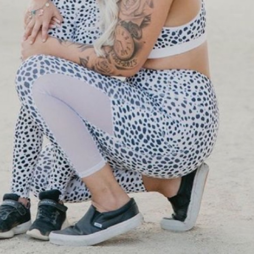 Salty Honey Spotted Mesh Capri - Picture 2 of 2
